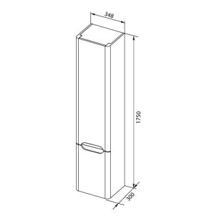 Шкаф-пенал для ванной Aquanet София 35 белый