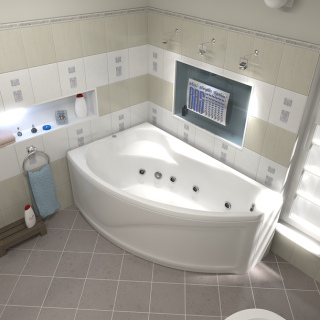 Акриловая ванна Bas Николь 170x100 см левая без гидромассажа