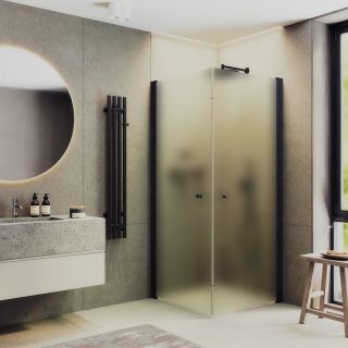 Душевой уголок MaybahGlass MGY-1294-6 90x90см чёрный