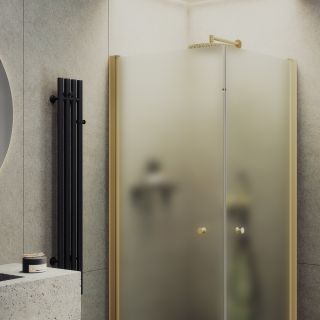 Душевой уголок MaybahGlass MGY-1293-3 80x80см золото