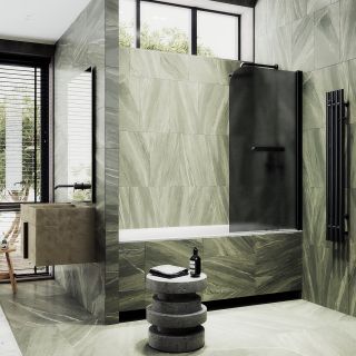 Шторка на ванну MaybahGlass MGV-780-6 60см чёрный