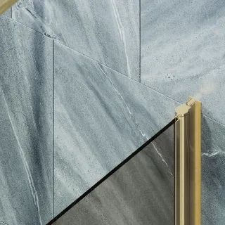 Шторка на ванну MaybahGlass MGV-611-3 60см золото