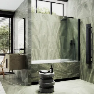 Шторка на ванну MaybahGlass MGV-620-6 70см чёрный