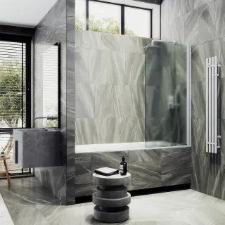 Шторка на ванну MaybahGlass MGV-621-1 80см белый