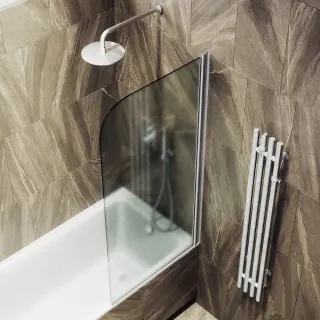 Шторка на ванну MaybahGlass MGV-605-5 40см хром матовый