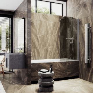 Шторка на ванну MaybahGlass MGV-771-5 50см хром матовый