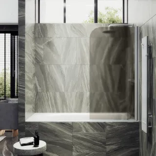 Шторка на ванну MaybahGlass MGV-612-1 60см белый