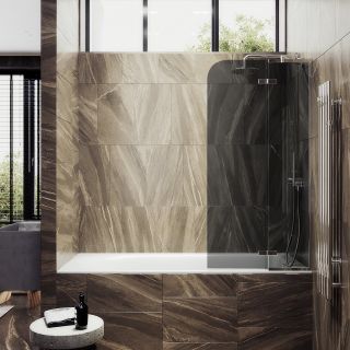 Шторка на ванну MaybahGlass MGV-659-4 69см хром глянцевый