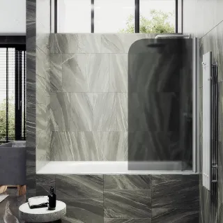 Шторка на ванну MaybahGlass MGV-604-1 40см белый