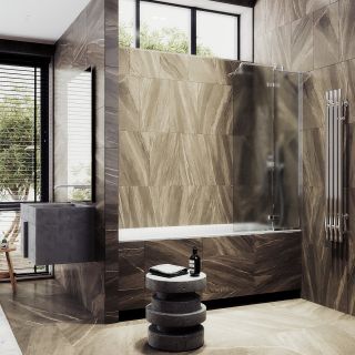 Шторка на ванну MaybahGlass MGV-920-4 99см хром глянцевый