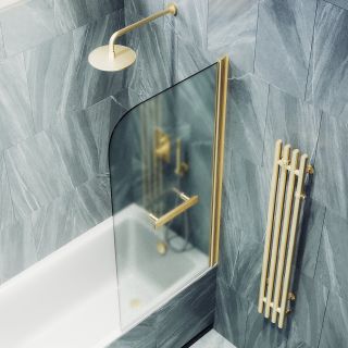 Шторка на ванну MaybahGlass MGV-787-3 70см золото