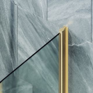 Шторка на ванну MaybahGlass MGV-775-3 50см золото