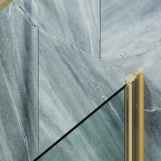 Шторка на ванну MaybahGlass MGV-596-3 40см золото