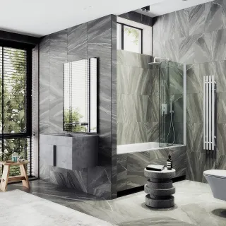 Шторка на ванну MaybahGlass MGV-597-1 50см белый