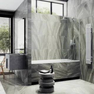 Шторка на ванну MaybahGlass MGV-142-1у 54см белый