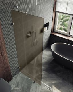 Душевая перегородка MaybahGlass MGD-265-4 79см хром глянцевый