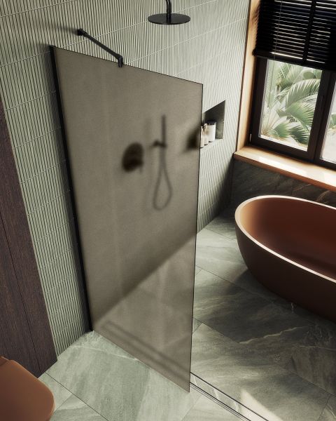 Душевая перегородка MaybahGlass MGD-697-6ш 79см чёрный