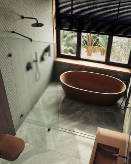 Душевая перегородка MaybahGlass MGD-268-6 79см чёрный