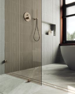 Душевая перегородка MaybahGlass MGD-262-3 79см бронза