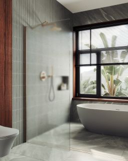 Душевая перегородка MaybahGlass MGD-700-2ш 79см бронза