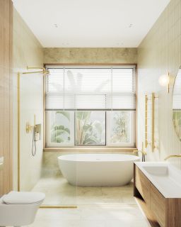 Душевая перегородка MaybahGlass MGD-695-3у 79см золото