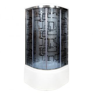 Душевая кабина Deto BМ4590 с электрикой BLACK 90х90х220 см