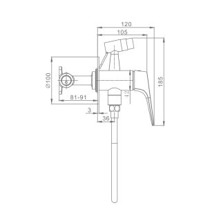 Гигиенический душ со смесителем Raglo R07.52.09 графит