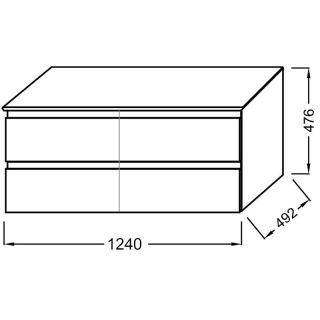 Тумба под раковину Jacob Delafon Madeleine EB2085-J51 120 см со столешницей и светодиодной подсветкой белый матовый