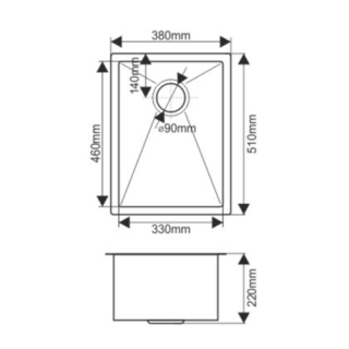 Мойка D5138HG Melana ProfLine 1,2/220 золото