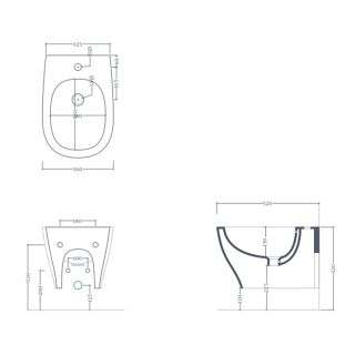 Биде Artceram TEN TEB004 17 00 черное