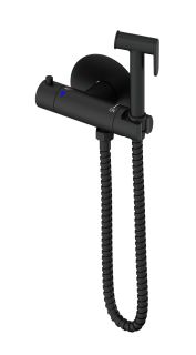 Гигиенический душ со смесителем Wonzon & Woghand WW-88819902-MB с термостатом чёрный матовый