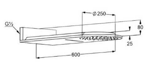 Верхний душ Kludi A-QA хром 6487005-00