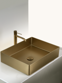 Раковина AltroBagno Accordo 001009 OrSp из нержавеющей стали золото матовое