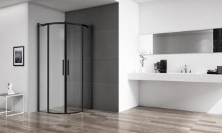 Душевой уголок BelBagno четверть круга чёрный ACQUA-R-2-90-C-NERO