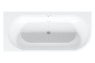 Акриловая ванна Riho Desire Corner Velvet Sparkle System Fall B087009105 R 184x84см с аэромассажем заполнение через перелив белый матовый