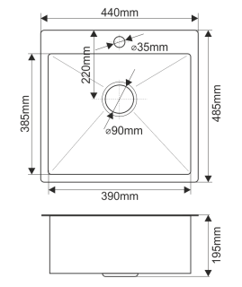 Мойка R44485H Melana ProfLine 3,0/200 сатин