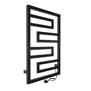 Полотенцесушитель электрический Indigo Flavio Slim DGL100-60BRRt 80x50 чёрный муар