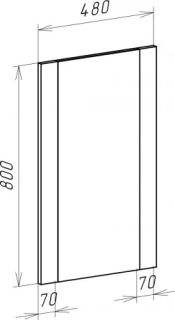Зеркало Bellezza Рокко 50см чёрный 00000001222