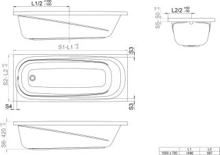 Акриловая ванна Triton Европа 160x70 см