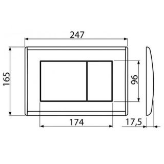 Кнопка управления AlcaPlast черный матовый M278