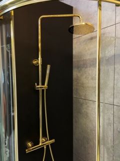 Душевая система с термостатом AltroBagno Costanza 0302 Or золото