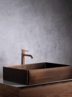 Раковина AltroBagno Solido 001024 BrAn из нержавеющей стали бронза состаренная