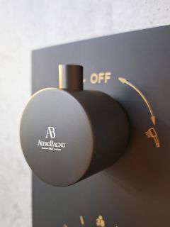 Душевая система с термостатом AltroBagno Unione 040408 NeOp  черный матовый