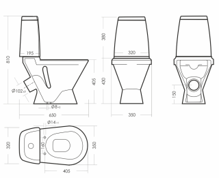 Унитаз-компакт Sanita Кама Комфорт белый