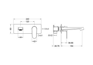Смеситель для раковины Aquatek Оберон AQ1213CR хром