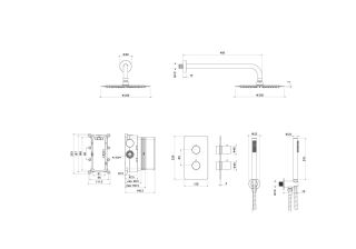 Душевая система Aquatek Европа AQ1376MB черный