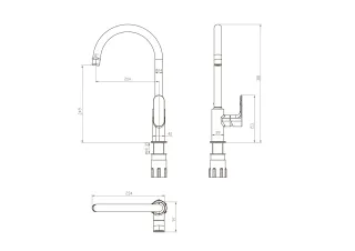 Смеситель для кухни Aquatek Альфа AQ1982MB чёрный матовый