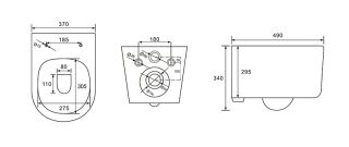 Комплект SET AQUATEK МИЯ-010 4в1 унитаз с инсталляцией кнопкой и сиденьем микролифт