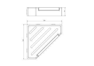 Полка для душа Aquatek AQ4976CR со стеклоочистителем хром