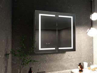 Зеркало-шкаф с подсветкой Aquatek AQ7904-MLC 90 см хром